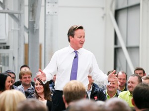Prime Minister David Cameron visits the Liniar mixing plant