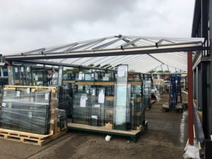 BSW Systems load glass panels under its new Liniar roof 