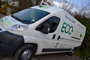Van with Eco Windows logo and contact details along the side 