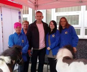 The Hope View team meet actor Christopher Eccleston on a recent visit to Salford University. They were invited by Professor Innes, head of dementia research, to make a presentation about the sensory farm.