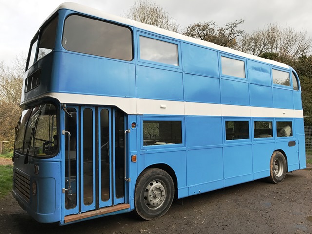 Exterior view of the Ellie bus after transformation