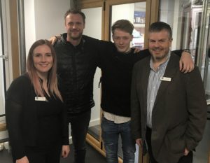 From left: Whiteline's Shauna Burke, Adam Boulter and Renny King from GX Home Improvements, and Jim Corby, Director at Whiteline