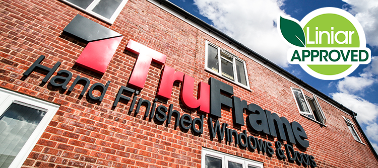 TruFrame facade with Liniar Approved logo