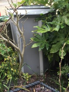 DIY grey composting box created using Liniar's uPVC piling components